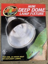 Zoo Med Mini Deep Dome Lamp Fixture Black, 5.5 in, 100W