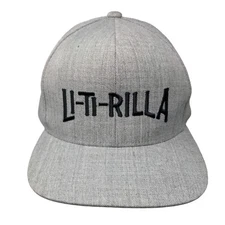 Li-Ti-Rilla Snapback Hat Gray One Size Embroidered The Classics Yupoong