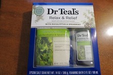 Dr Teal's Relax  Relief  salt soak  foaming bath w/ eucalyptus  spearmint NEW