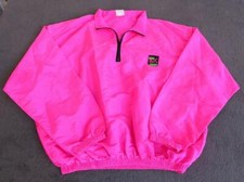 Surf Style Pink Jacket Windbreaker Light Retro Atomic Neon XL 52" girth OSFA XH