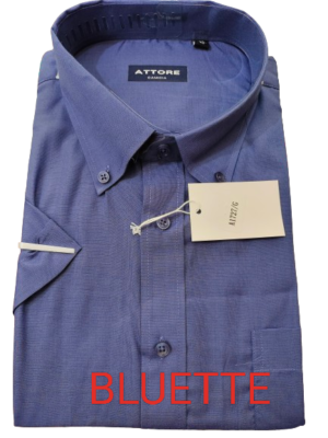 Camicia Da Lavoro Uomo In Cotone - Maniche Lunghe, Tinta Unita, Con Tasche, Fit Regolare