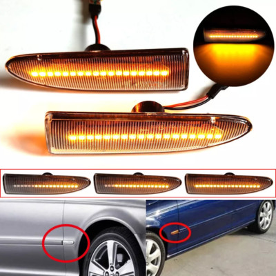 2x für JAGUAR X-TYP 2002-2008 LED Sequential Side Marker Licht Blinker