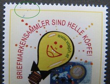 Personalisierte Marke mit Druckfehler - selten, Briefmarkensammler Helle Köpfe