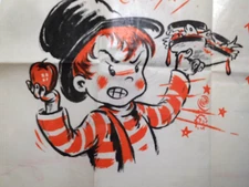 Rare Vintage American Greeting Happy Birthday Comical WAX PAPER Card