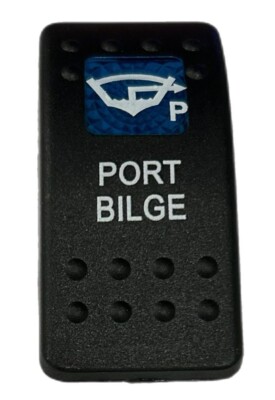 Carling Technologies Blue Lighted ''PORT BILGE'' Switch Cover