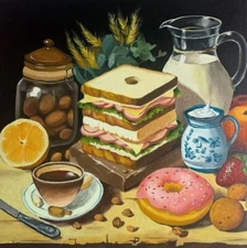 Oil Painting "THE ROYAL BREAKFAST" By Sandali Gunarathne Realisti Still Life Art
