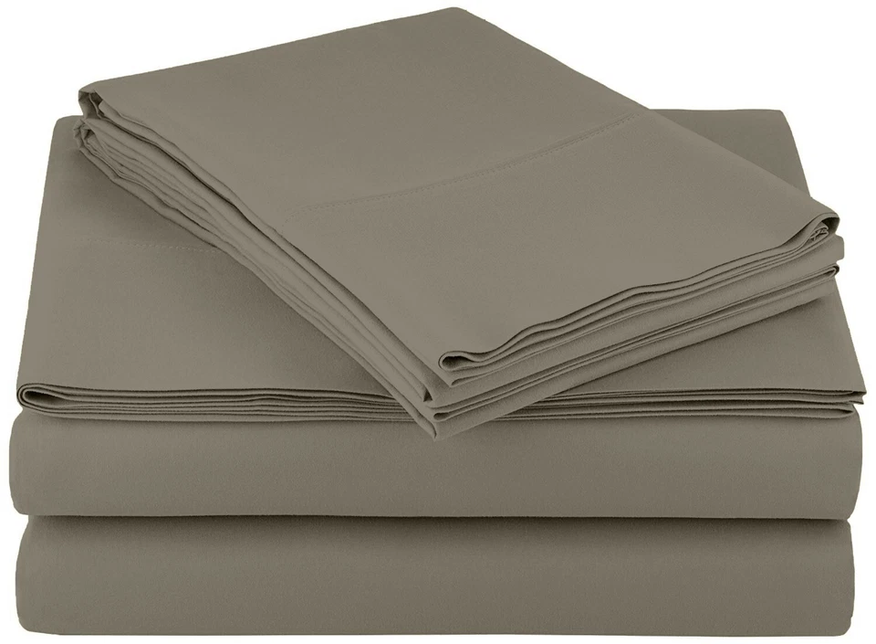 Bed Sheet Set 4 Piece Egyptian Comfort 1800 Count Ultra Soft Deep Pocket - Image 3 of 4