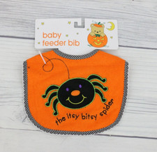 Baby Feeder Graphic Halloween Cloth Bib with Spider
