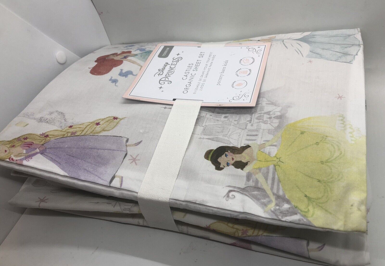 Pottery barn kids Organic Disney Princess Sheet Set Duvet Cover