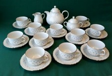 ANTICO PERFETTO SERVIZIO THE TE' X 11 PORCELLANA DECORATA RICHARD GINORI. YY23