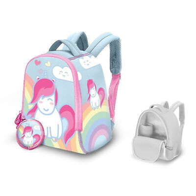 Rucksack Einhorn Offizieller Rucksack mit Trägern für Kinder Schule 2047