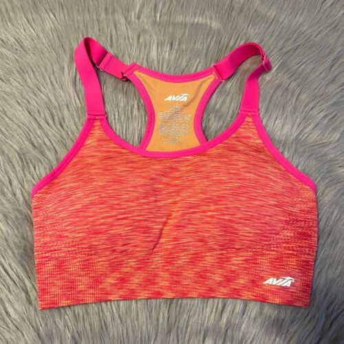 Avia Wireless Sports Bra Womens Size Large Pink Keyhole Racerback Wirefree