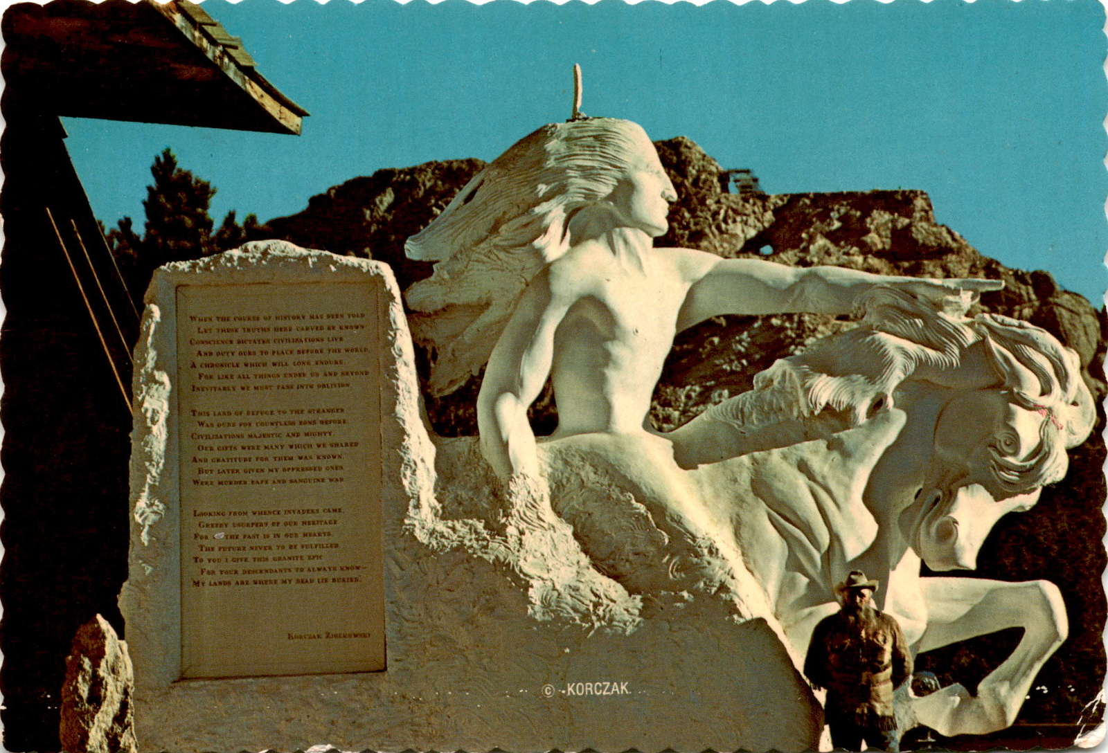 Crazy Horse Mountain Memorial, Custer, S. D., U. S. 16, Postcard