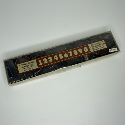 Fox Run Craftsmen Number Cookie Cutter Set Vintage Baking