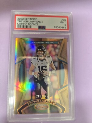 2023 Panini Certified - Mirror Bronze #70 Trevor Lawrence 205 /275 PSA 9