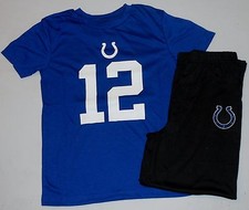 ANDREW LUCK INDIANAPOLIS COLTS PAJAMAS SET PANTS SHIRT YOUTH S M L XL NWT BLUE