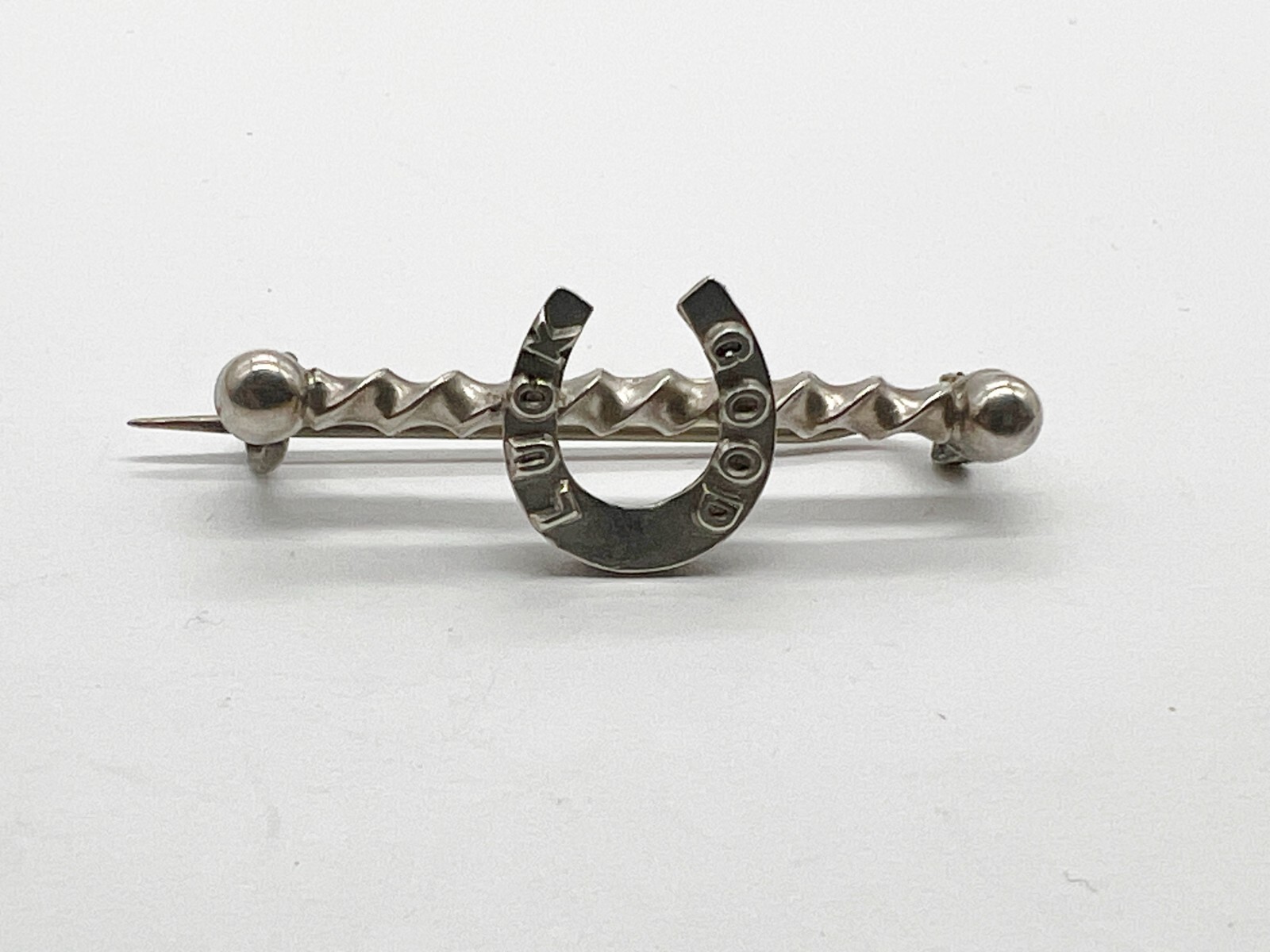 ANTIQUE  GOOD LUCK SOLID STERLING SILVER HORSESHO… - image 1