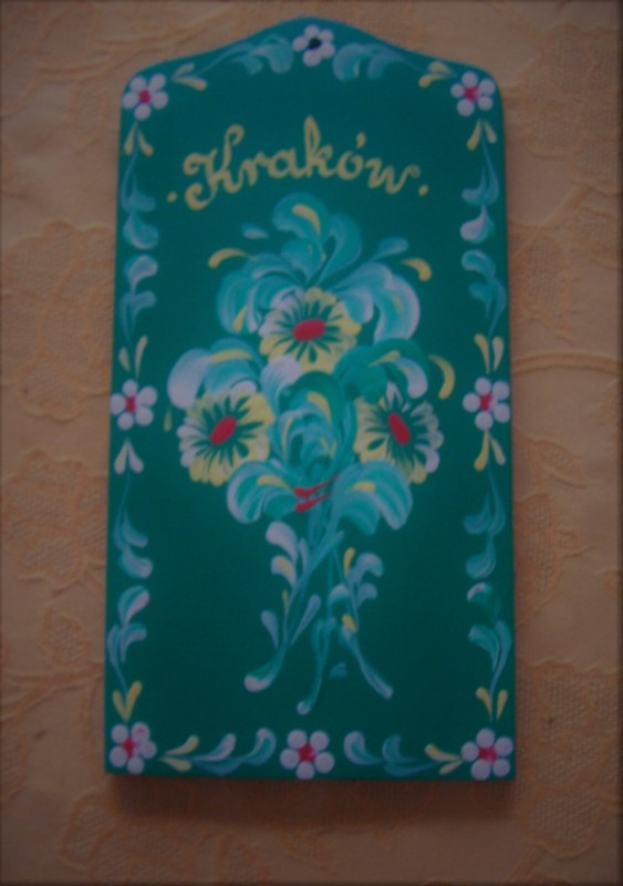 Krakow Poland Hand Painted Wall Plaque