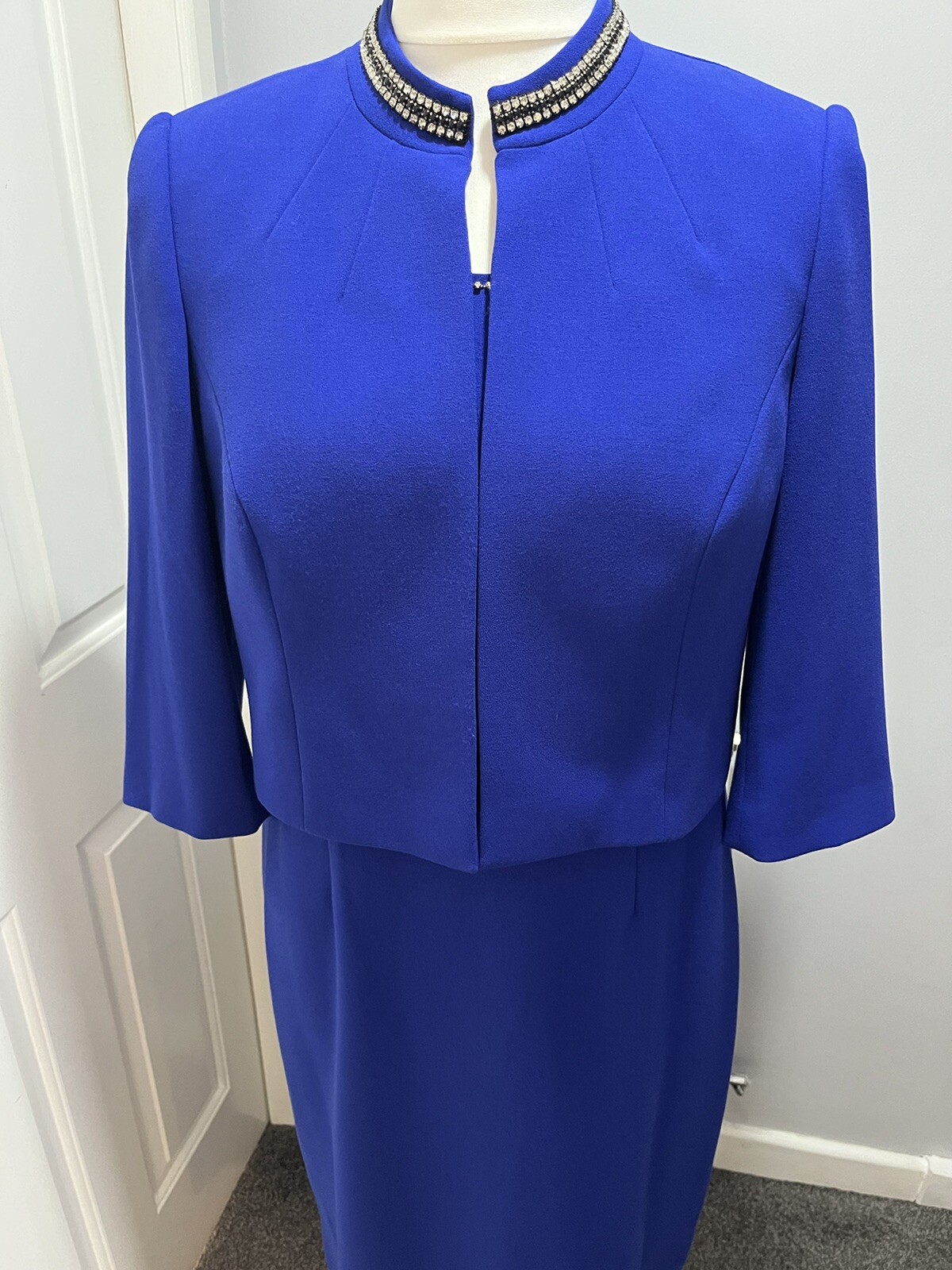 Berkertex Blue Dress & Jacket Outfit Size 16 Gem