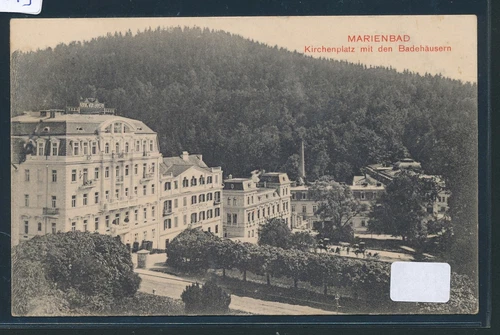 31873) Bohemia/Moravia > Postcard Marienbad Church Square..., o 1910
