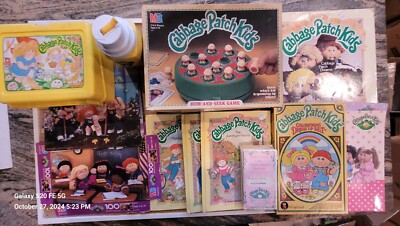 Huge Lot Of Cabbage Patch Kids Birth Certificates, boardgames, books, puzzles,