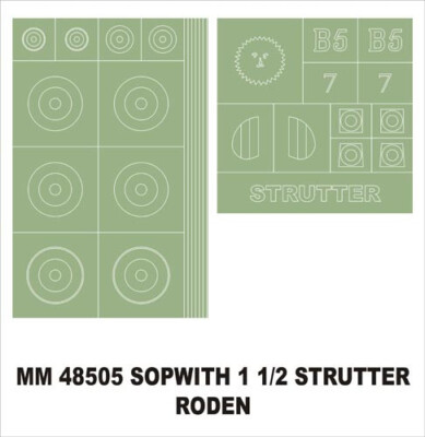 Montex 1/48 Sopwith 1 1/2 Strutter - Maxi Paint Mask set (MM48505)