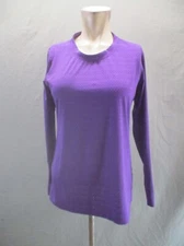 Zyia Active Size M Womens Purple Mesh Long Sleeve Running Gym Athletic Top 983