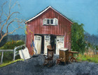Oil Painting of Red Barn by RHODA YANOW Unframed — photo 5