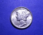 1943 Mercury Dime  Borderline Uncirculated