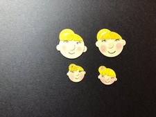 scrapbooking paper piecing Punch Art Cute Faces Handmade Not Die Cuts Blond Girl