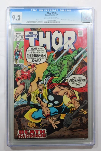 Thor #178 CGC Graded 9.2 OW/W pages Marvel Comics 7/70 Abomination App.