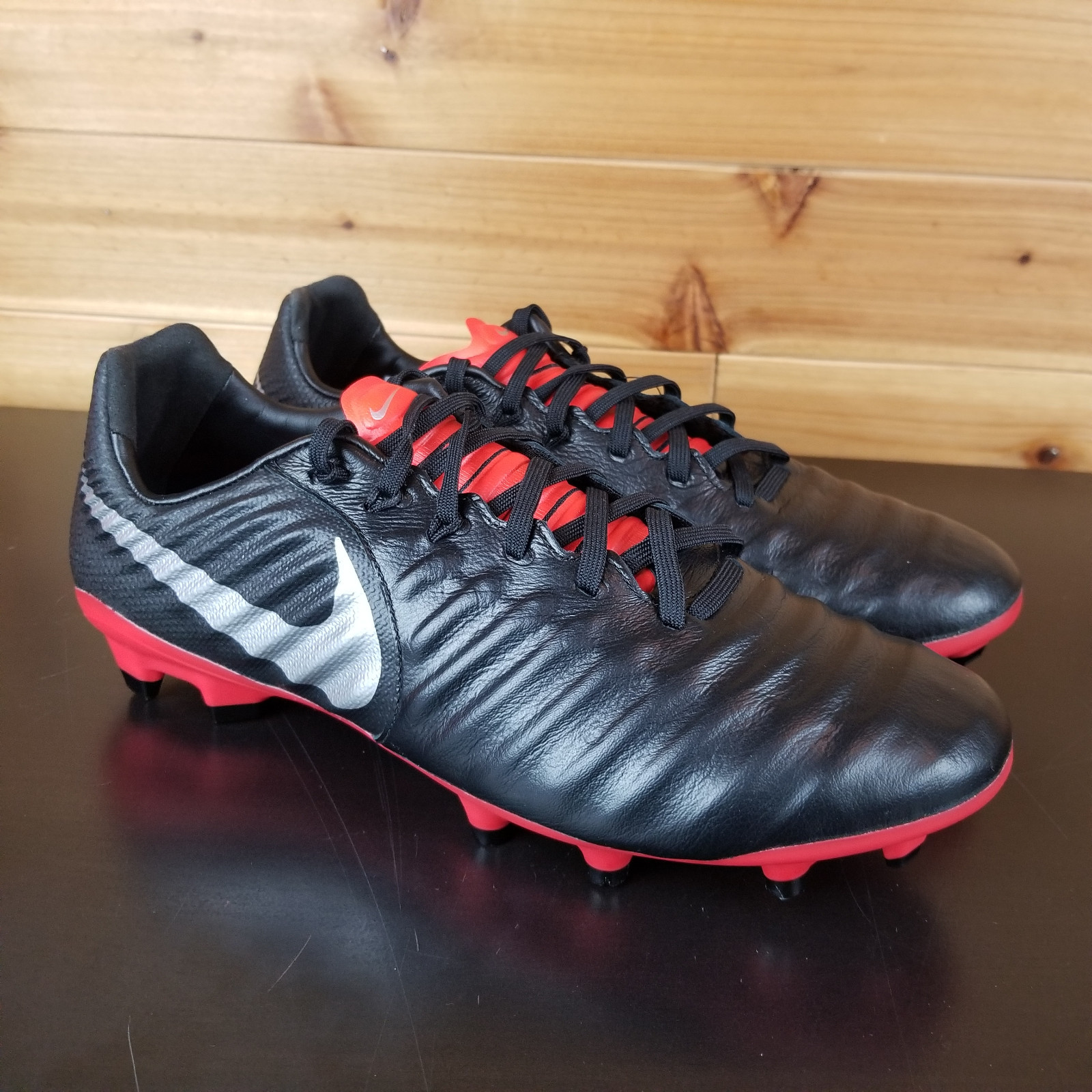 Tanga estrecha abrigo Coca BOTINES DE FÚTBOL NIKE TIEMPO LEGEND 7 PRO FG ZAPATOS DE HOMBRE NEGROS ROJO  AH7241-006 CR7 | eBay