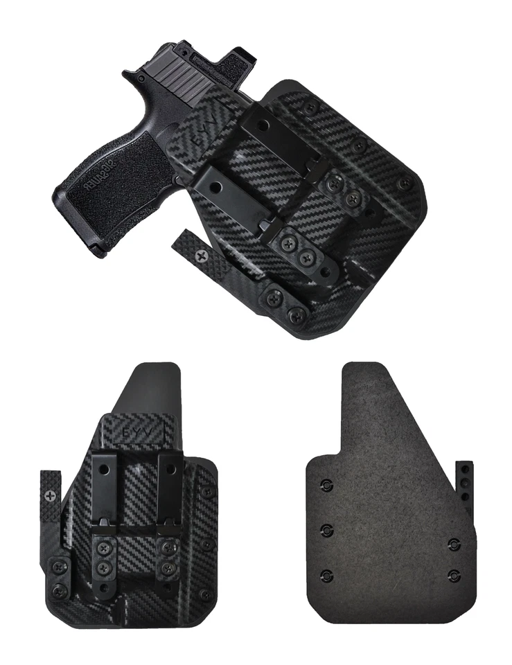 EYV IWB Hybrid Leather Kydex Concealment Holster - Sig P365/P365X TLR6 Light - Image 2 of 4