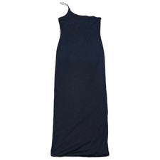 Forever 21 Womens One Shoulder Maxi Dress Black Solid Size S NWT