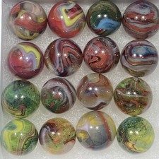 16 X D.A.S. Mixed Runs Marbles Oxblood Adventurine Nice Boxed Beauties  Bs9