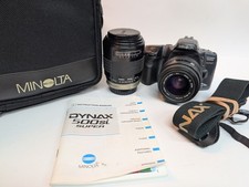 FILM TESTED Minolta Dynax 500si Super +35-80mm lens +70-210mm lens +bag +EXTRAS