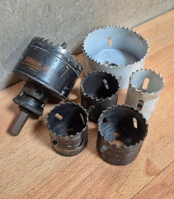 6x Lochsäge Lochbohrer Bohrkrone Bi-Metall HSS 35 40 43 46 67 83 mm Sandvik