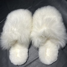 NEW UGG Womens Scuffette All WHITE FULL SHEEPSKIN UPPER Chalet SLIPPER SZ 7.0