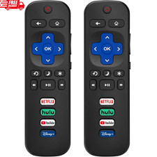 2pack Remote Control Replacement for All Roku TV TCL/Hisense/Onn Roku