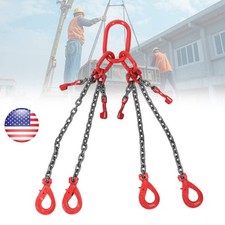 6.56ft Chain Sling 4 Legs Alloy Steel Lifting Sling Hook Chain 8t