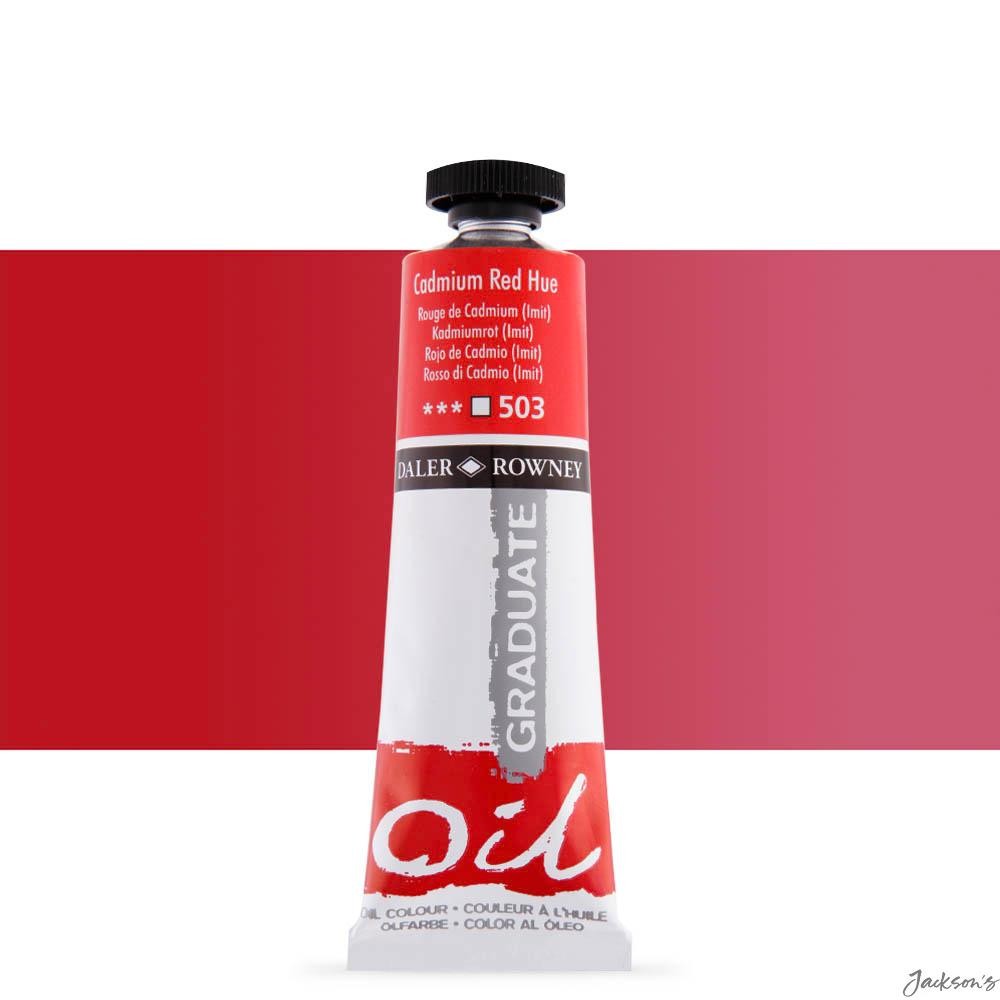 Daler-Rowney Graduate Oil Paint Tube 38ml Cadmium Red Hue For Artists