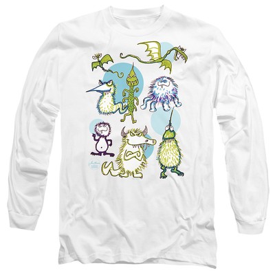 Jim Henson Monster Doodles Langarm T-Shirt S-2XL, weiß