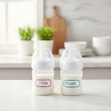 Cute Weather-Themed Baby Bottle Labels - 480 Waterproof Self-Laminating Tags