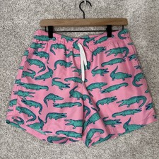 Vtg Chubbies Swim Trunks Mens Large Pink Shorts Alligator Glades Mesh Lined