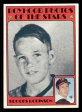 1972 Topps Baseball Card #498 Boyhood Photos of the Stars Brooks Robinson