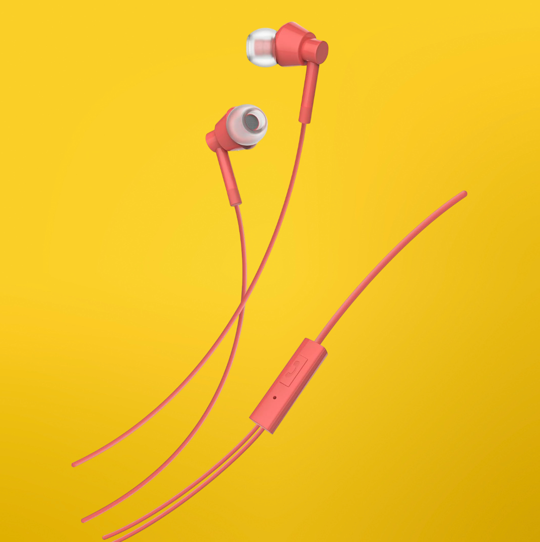 Nokia WB-101 Wired Buds In-Ear Headphones with Microphone - Red