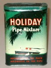 Vintage 1948 HOLIDAY Pipe Mixture TOBACCO Pocket Advertising Tin! LARUS & Bro Va