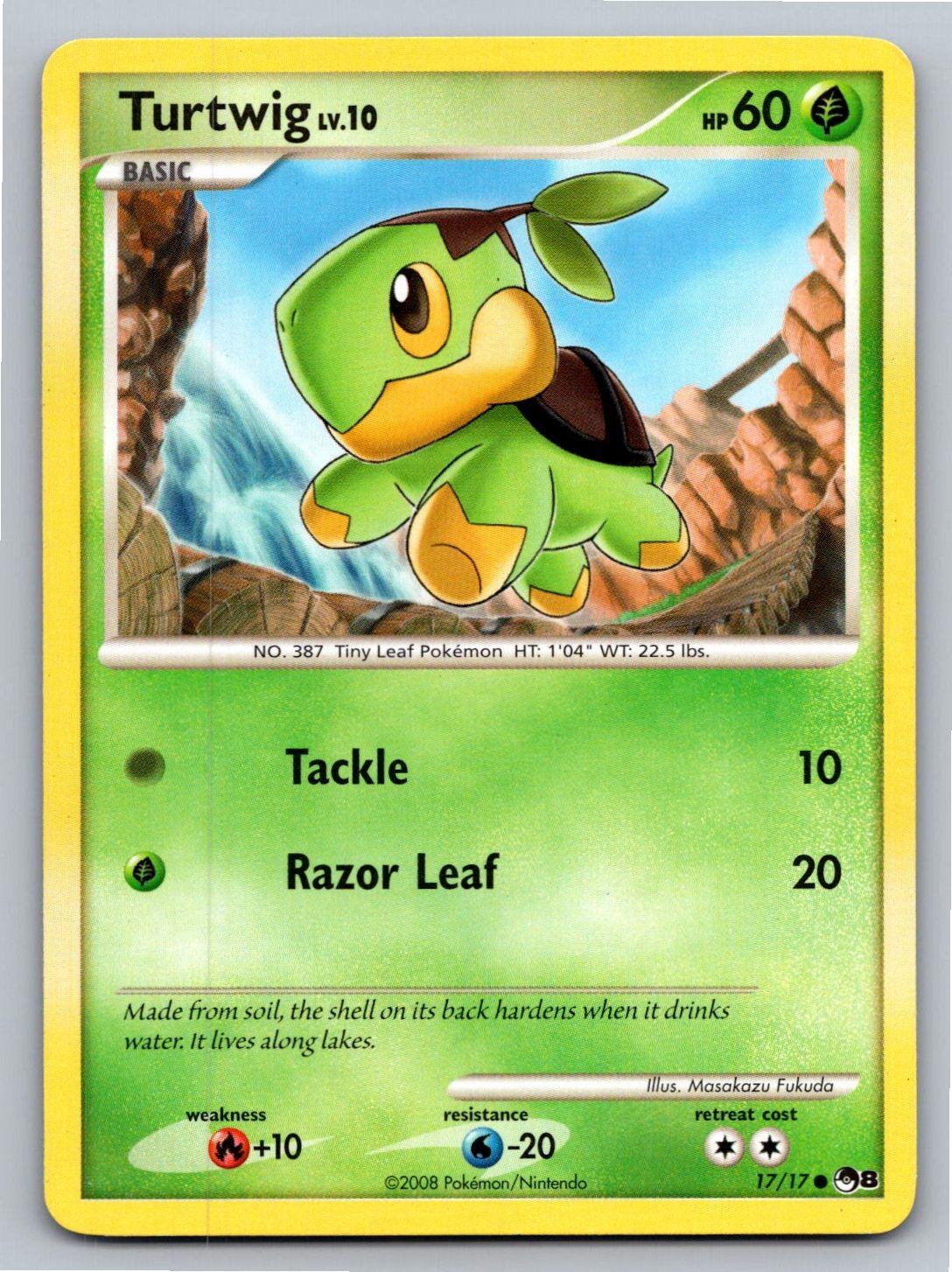 Turtwig 17/17 Common POP Series 8 Pokemon Lightly Played