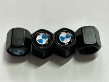 Black Set of 4 Valve dust Caps Fits BMW Car M Wheel Dust Covers alloy