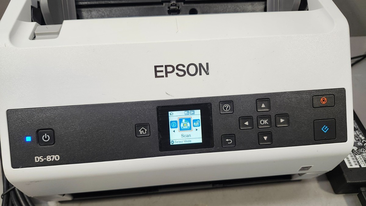 Epson DS-870 Color Duplex Workgroup Document Scanner Model J381D 